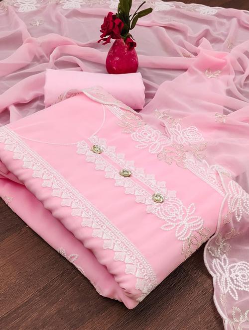 embroidered unstitched suit set - 21267819 - Very Small Image - 1