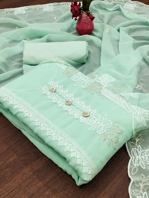 embroidered unstitched suit set - 21267820 - Very Small Image - 1