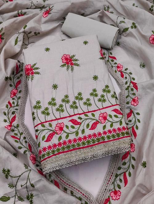 women embroidered unstitched suit set - 21267870 - Very Small Image - 1