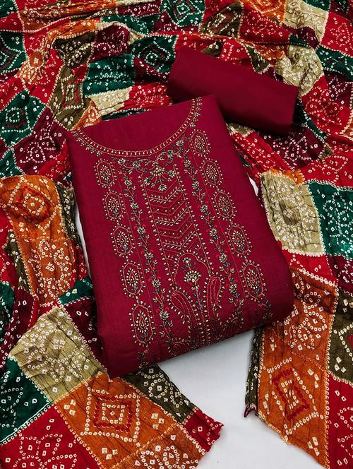 women embroidered unstitched suit set - 21267909 - Very Small Image - 1
