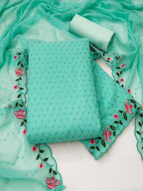 women embroidered unstitched suit set - 21268060 - Very Small Image - 1