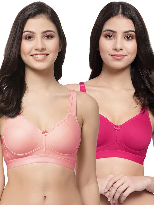 pack of 2 multi colored solid minimizer bra - 21268283 - Very Small Image - 1