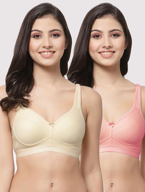 pack of 2 multi colored solid minimizer bra - 21268285 - Very Small Image - 1