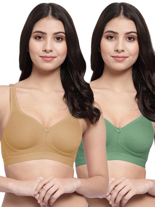 pack of 2 multi colored solid minimizer bra - 21268318 - Very Small Image - 1