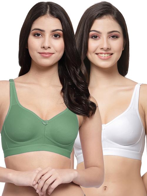 pack of 2 multi colored solid minimizer bra - 21268363 - Very Small Image - 1