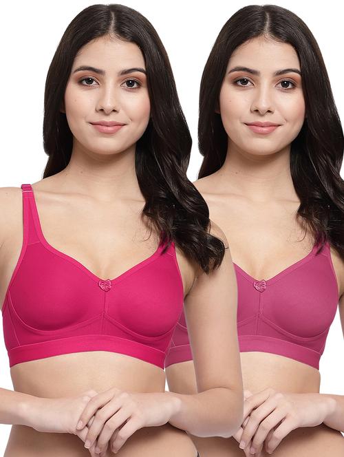pack of 2 multi colored solid minimizer bra - 21268369 - Very Small Image - 1