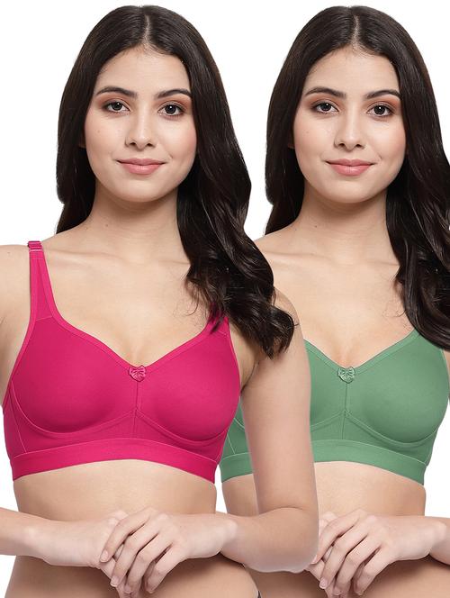 pack of 2 multi colored solid minimizer bra - 21268371 - Very Small Image - 1