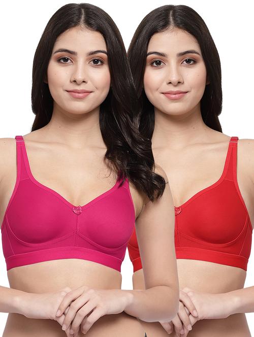 pack of 2 multi colored solid minimizer bra - 21268373 - Very Small Image - 1