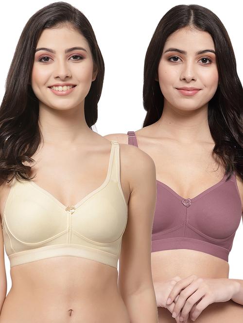 pack of 2 multi colored solid minimizer bra - 21268391 - Very Small Image - 1