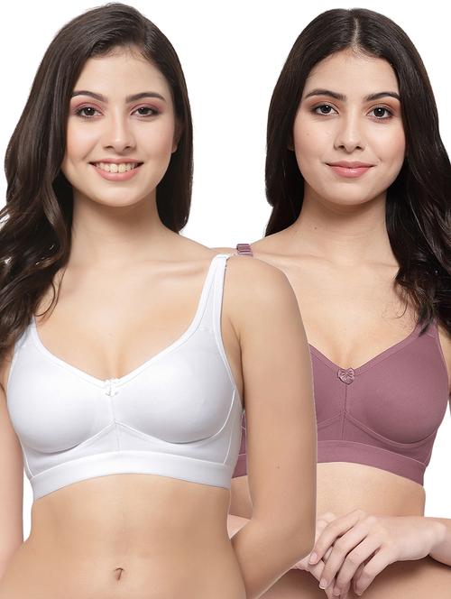 pack of 2 multi colored solid minimizer bra - 21268403 - Very Small Image - 1