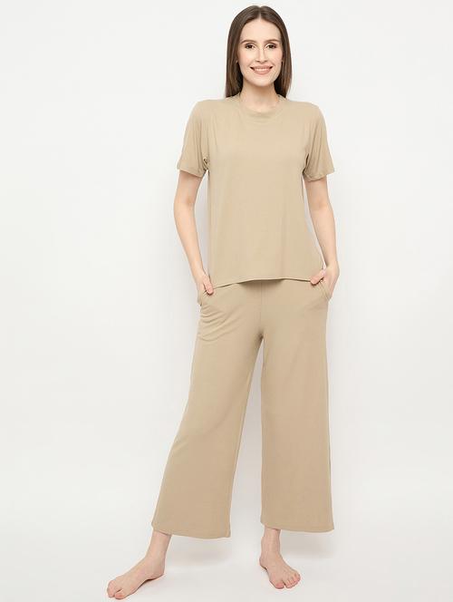women solid pyjama nightwear set - 21268549 - Very Small Image - 1