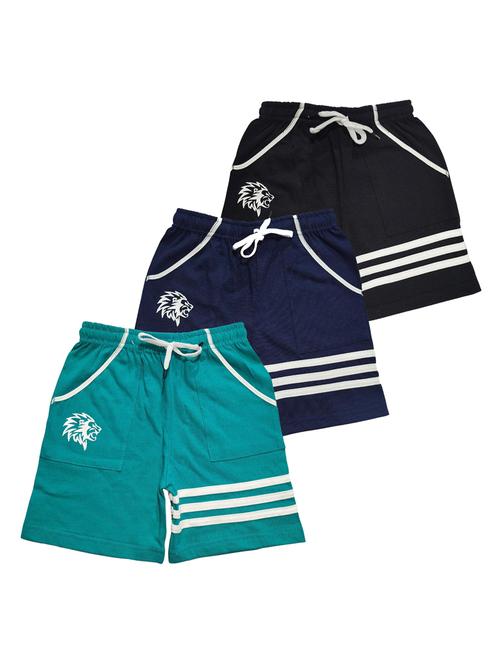 pack of 3 multi colored cotton blend shorts - 21268596 - Very Small Image - 1