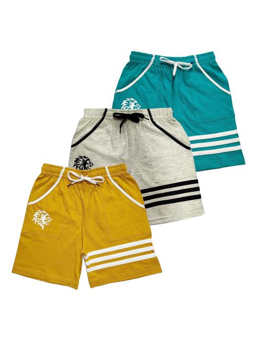 pack of 3 multi colored cotton blend shorts - 21268607 - Very Small Image - 1