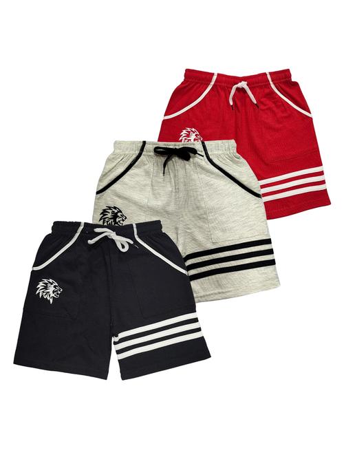 pack of 3 multi colored cotton blend shorts - 21268608 - Very Small Image - 1