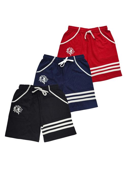 pack of 3 multi colored cotton blend shorts - 21268609 - Very Small Image - 1