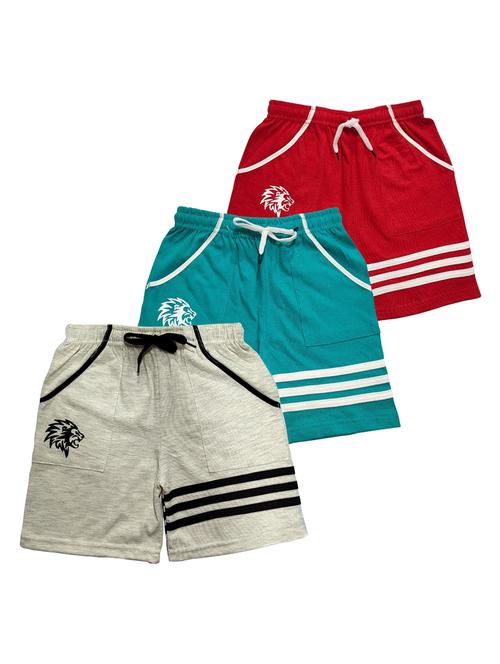 pack of 3 multi colored cotton blend shorts - 21268610 - Very Small Image - 1