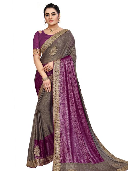 women self design embroidered saree with blouse - 21270563 - Very Small Image - 1