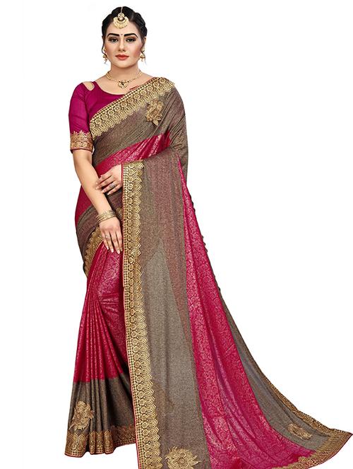 women self design embroidered saree with blouse - 21270575 - Very Small Image - 1