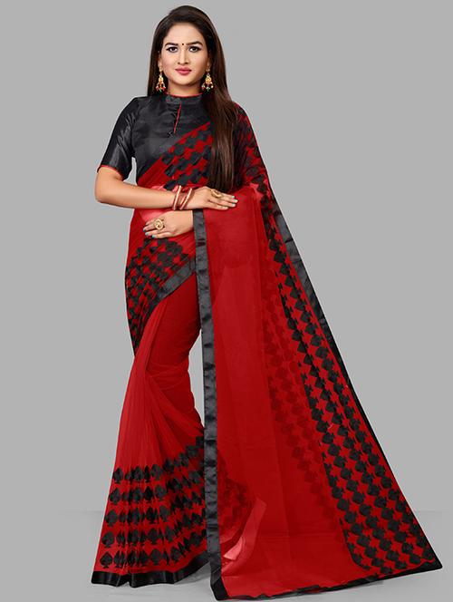 women embroidered georgette saree with blouse - 21270596 - Very Small Image - 1