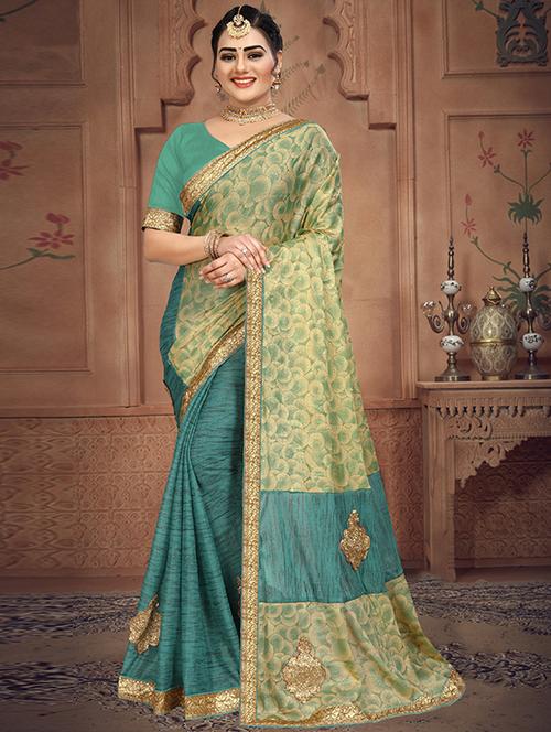 women self design embroidered saree with blouse - 21270632 - Very Small Image - 1