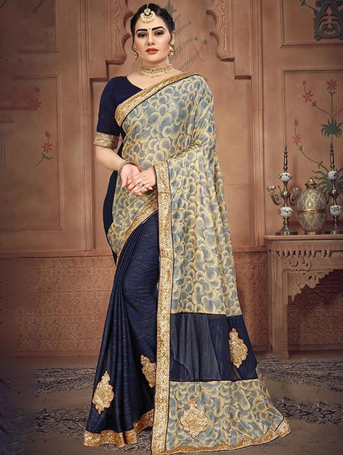 women self design embroidered saree - 21270635 - Very Small Image - 1