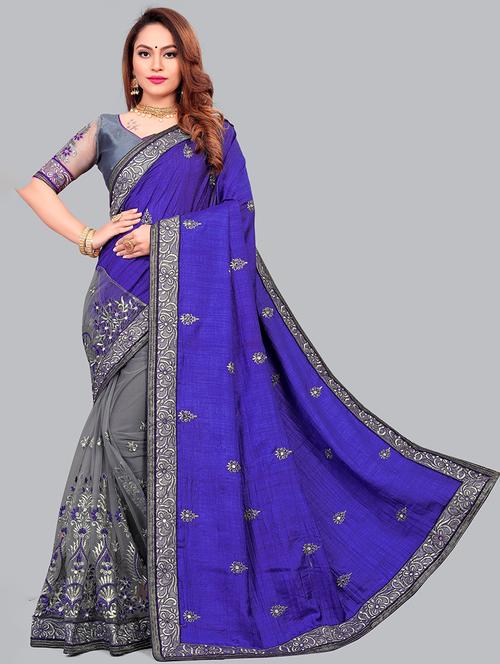 women self design embroidered saree - 21270666 - Very Small Image - 1