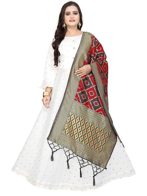 women round neck gown with dupatta - 21271001 - Very Small Image - 1