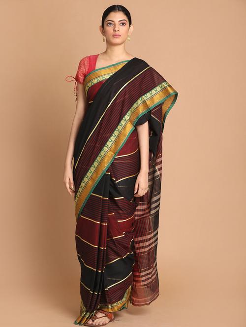 women self design handloom saree with blouse - 21271040 - Very Small Image - 1