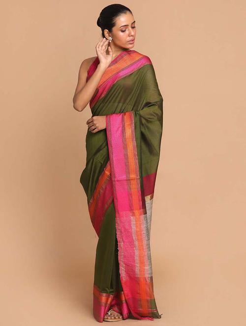 women self design handloom saree with blouse - 21271232 - Very Small Image - 1