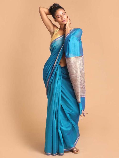 women self design maheshwari saree with blouse - 21271288 - Very Small Image - 1