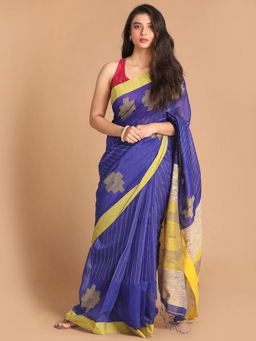 women self design handloom saree with blouse - 21271649 - Very Small Image - 1