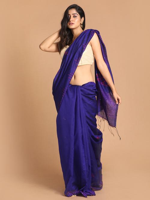 women self design handloom saree with blouse - 21271677 - Very Small Image - 1