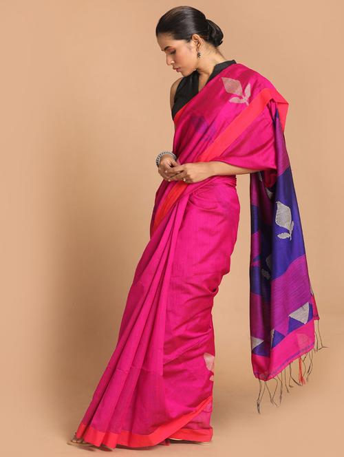 women cotton handloom saree with blouse - 21271737 - Very Small Image - 1