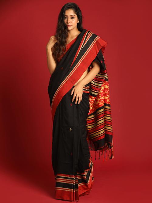 women cotton handloom saree with blouse - 21271871 - Very Small Image - 1