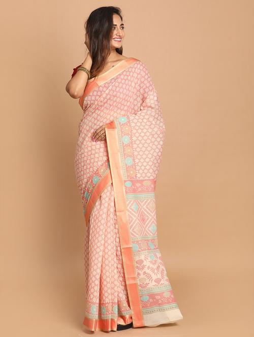 orange gadwal saree with blouse - 21271997 - Very Small Image - 1