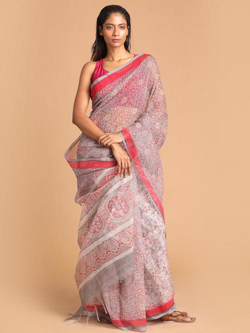 women kota doria saree with blouse - 21272363 - Very Small Image - 1