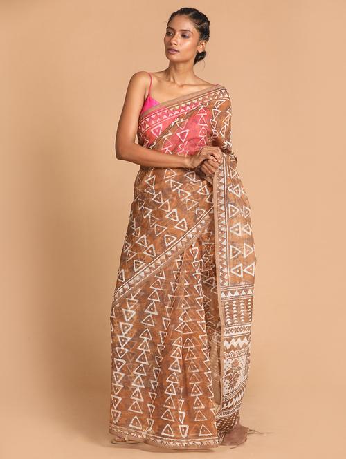 women self design handloom saree with blouse - 21272401 - Very Small Image - 1