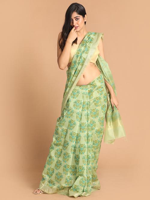 women self design chanderi saree - 21272437 - Very Small Image - 1