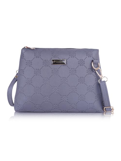 grey leatherette (pu) sling bag - 21273720 - Very Small Image - 1
