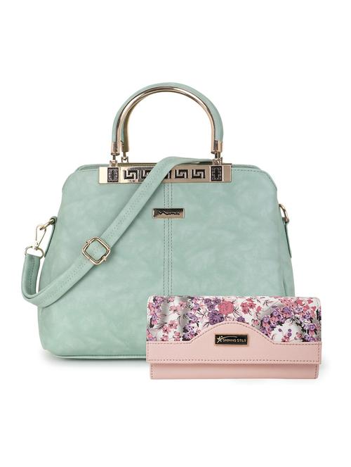 leatherette (pu) combo handbag - 21273745 - Very Small Image - 1