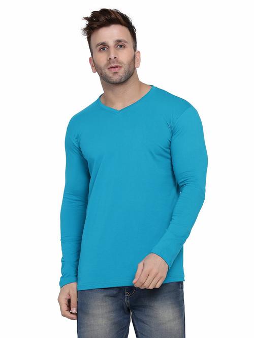 men plain v neck t-shirt - 21274786 - Very Small Image - 1
