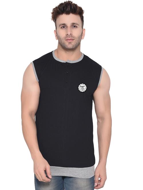 men plain sleeveless t-shirt - 21274818 - Very Small Image - 1