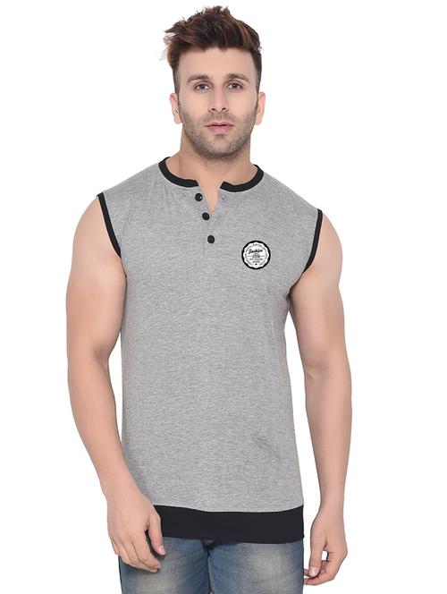 men plain sleeveless t-shirt - 21274820 - Very Small Image - 1