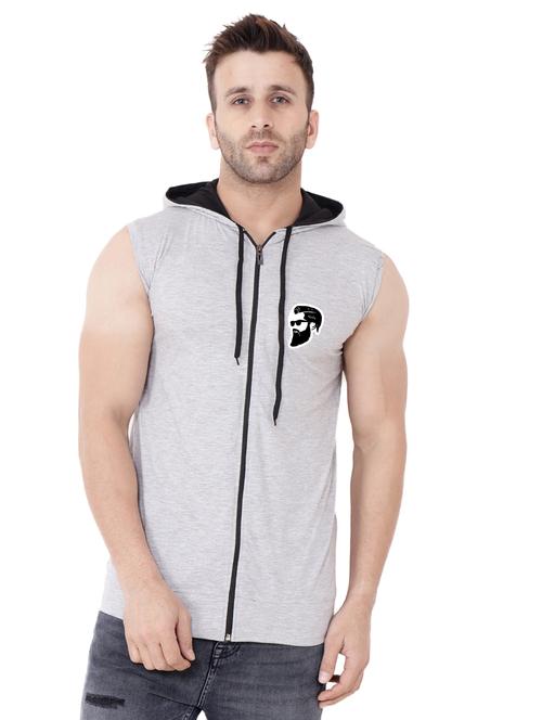 men placement print hood neck t-shirt - 21274936 - Very Small Image - 1
