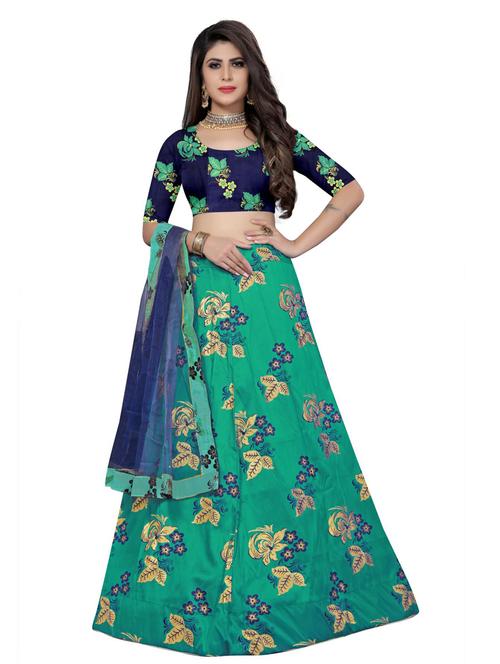 blue viscose aline lehenga - 21275698 - Very Small Image - 1