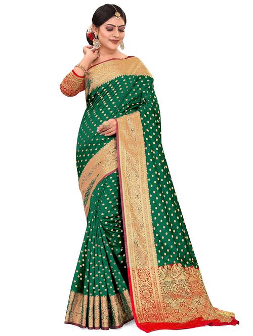 women self design banarasi saree with blouse - 21275776 - Very Small Image - 1