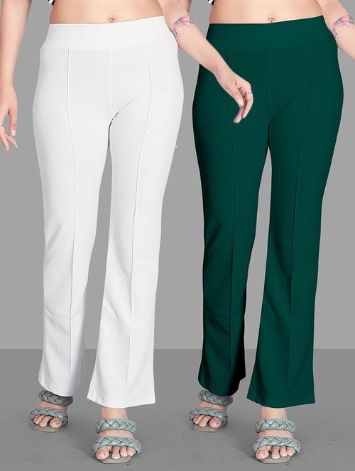 women pack of 2 solid trouser - 21277008 - Very Small Image - 1