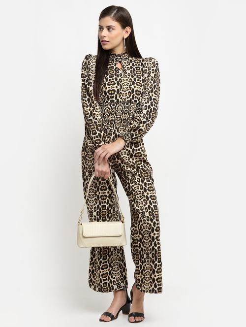 multi colored crepe full leg jumpsuit - 21277718 - Very Small Image - 1