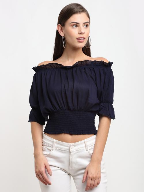 navy blue viscose tube top - 21277777 - Very Small Image - 1