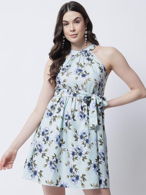 light blue polyester aline dress - 21277841 - Very Small Image - 1